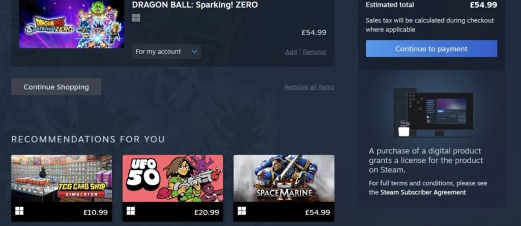 Steam has started notifying players that when making a purchase, they are only acquiring a license to use the game