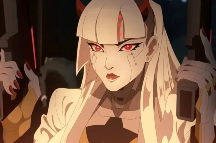 Шіон — новий герой Overwatch, бос клану Хашимото. Вона зображена у масці оні, сидить на стильному мотоциклі, поруч із нею парна вогнепальна зброя. Атмосфера темна й напружена, з японськими мотивами у фоні, що підкреслюють її походження та зв’язок із синдикатом.