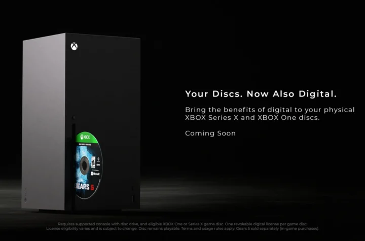 Офіційний тизер функції disc-to-digital на консолі Xbox Series X, яка дозволяє переносити ігри з дисків у цифрову бібліотеку