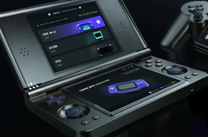 Портативна консоль Yoniq Duo з двома екранами та вбудованим стилусом