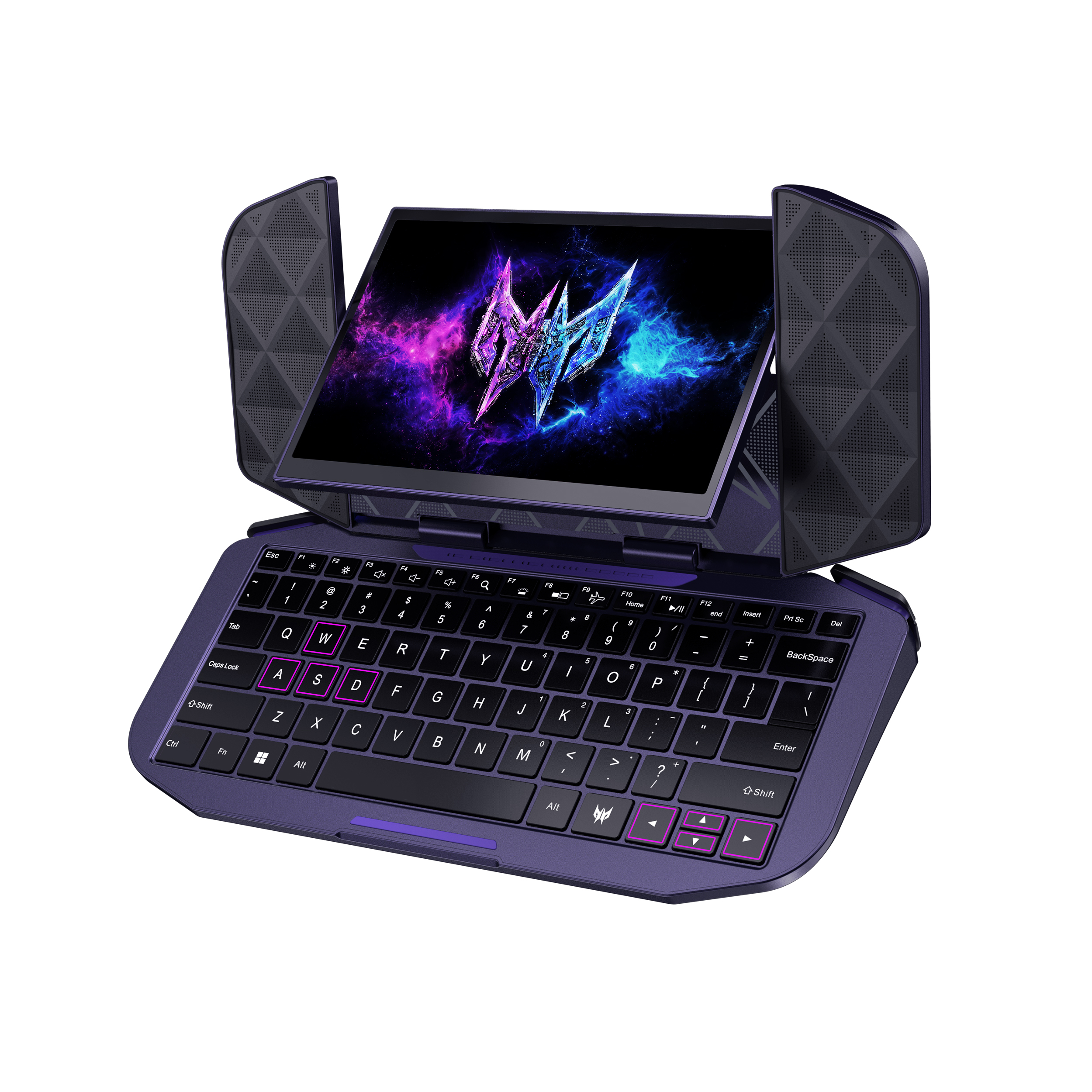 Project DualPlay Mini у режимі мініноутбука з фізичною клавіатурою та 8-дюймовим дисплеєм