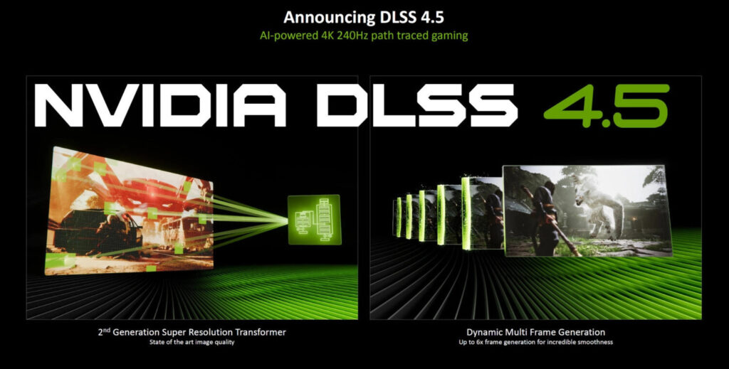 NVIDIA DLSS 4.5 з підтримкою генерації кадрів і покращеного масштабування зображення