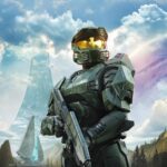 Master Chief зі зброєю на тлі гірського світу Halo