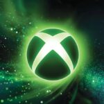 Зелений логотип Xbox на темному абстрактному тлі