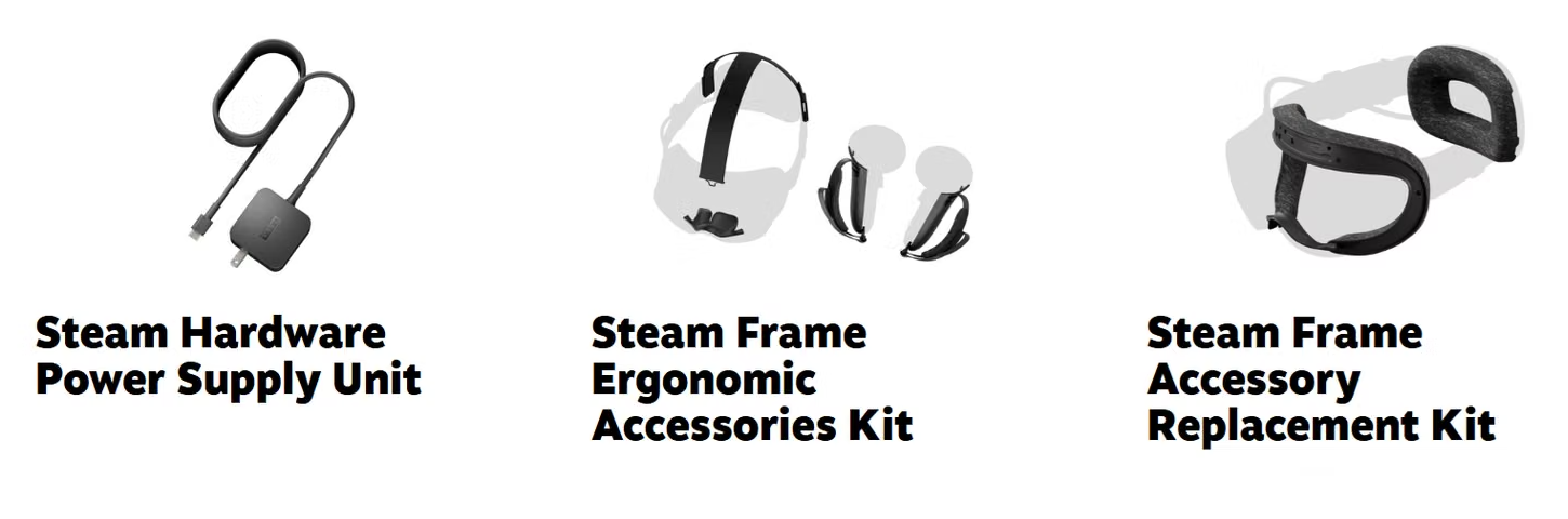 Аксесуари Steam Frame: блок живлення та комплекти накладок