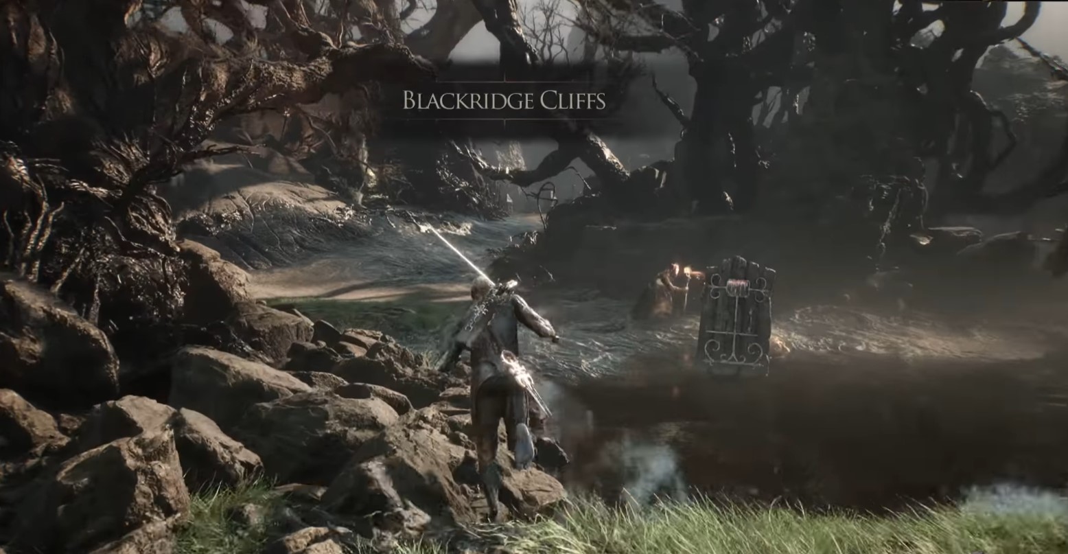 Шлях через похмуру локацію Blackridge Cliffs у Mortal Shell 2