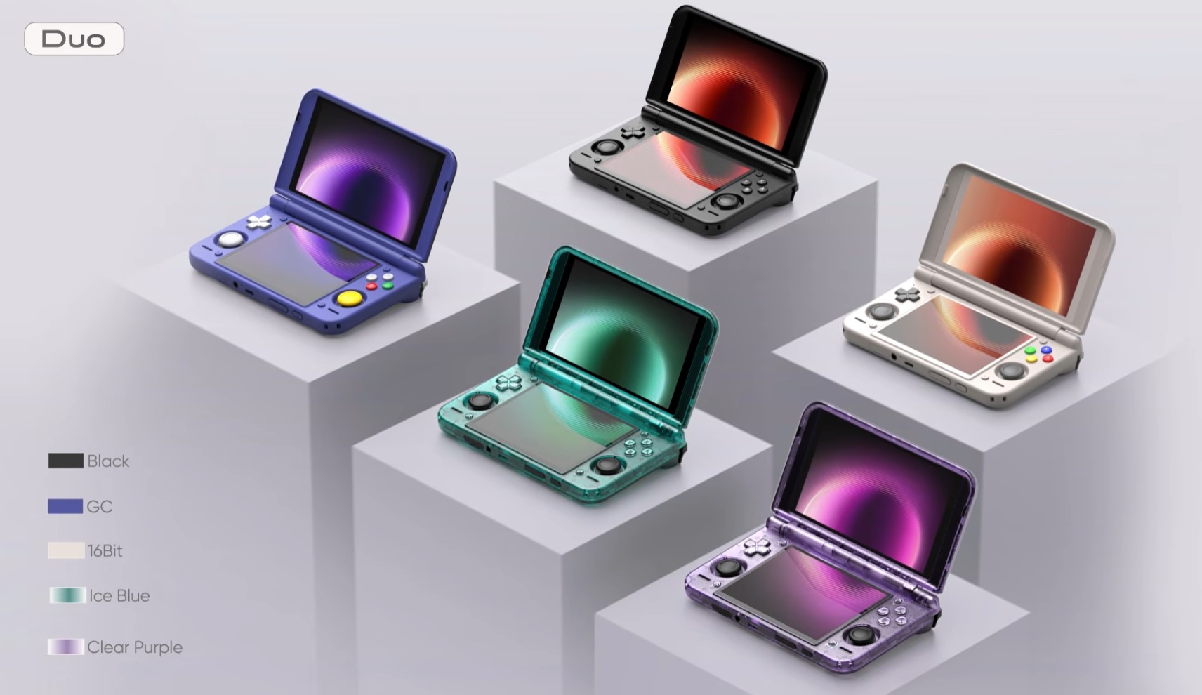 Retroid Pocket Duo у п’яти кольорових варіантах із двома OLED-дисплеями