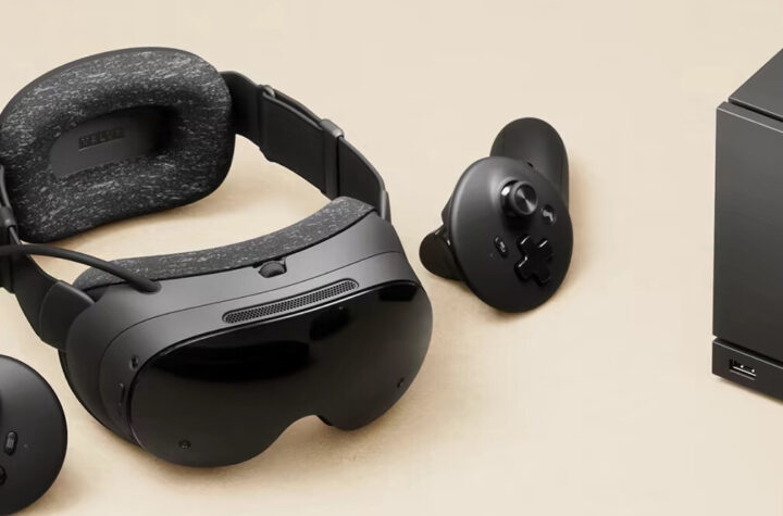 VR-гарнітура Steam Frame з контролерами та ігровою системою Valve
