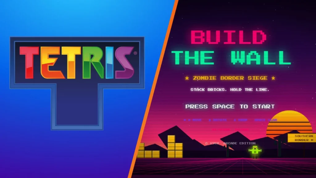 Build the Wall гра Tetris клон Білий дім Arcade