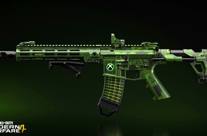 Прозорий зелений скін Inner Circuit M4 з логотипом Xbox у Modern Warfare 4 — ексклюзивна нагорода на честь 25-річчя консолі