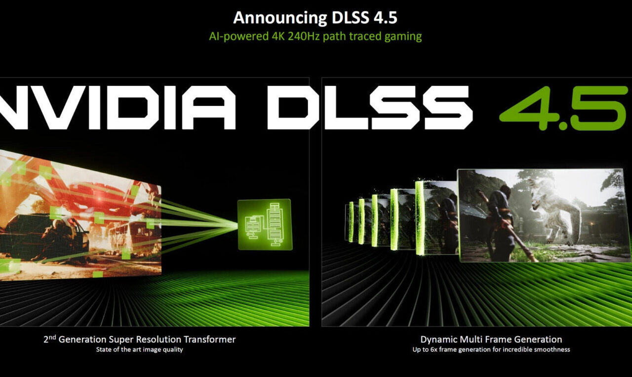 NVIDIA DLSS 4.5 з підтримкою генерації кадрів і покращеного масштабування зображення