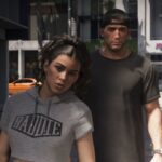 Двоє персонажів на міській вулиці в GTA 6
