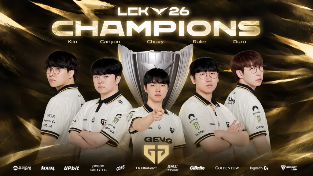 Gen.G Esports святкує перемогу у фіналі LCK 2026