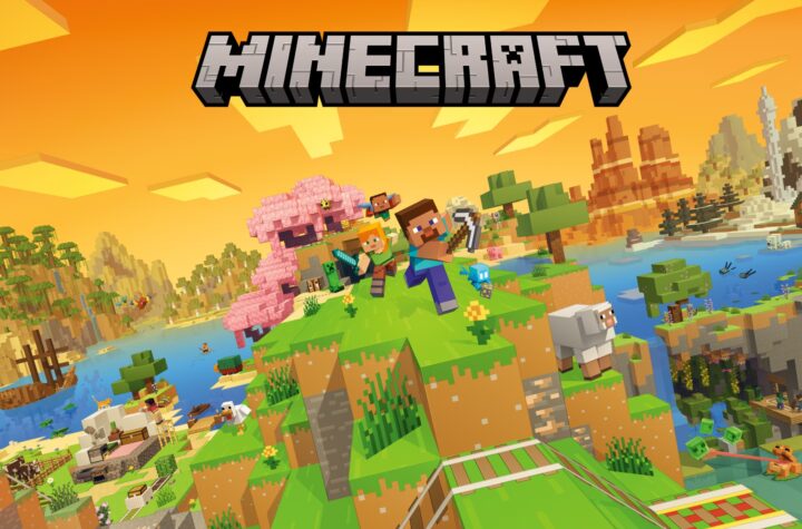 Steve і Alex досліджують різні біоми світу Minecraft