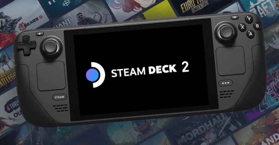 Концепт Steam Deck 2 на тлі бібліотеки ігор Steam Показати більше рядків