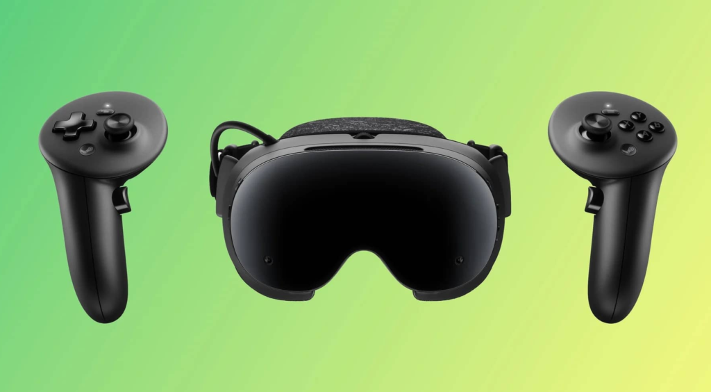 VR-шолом Steam Frame з двома контролерами