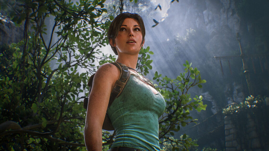 Головна героїня досліджує освітлені сонцем тропічні руїни в Tomb Raider: Legacy of Atlantis